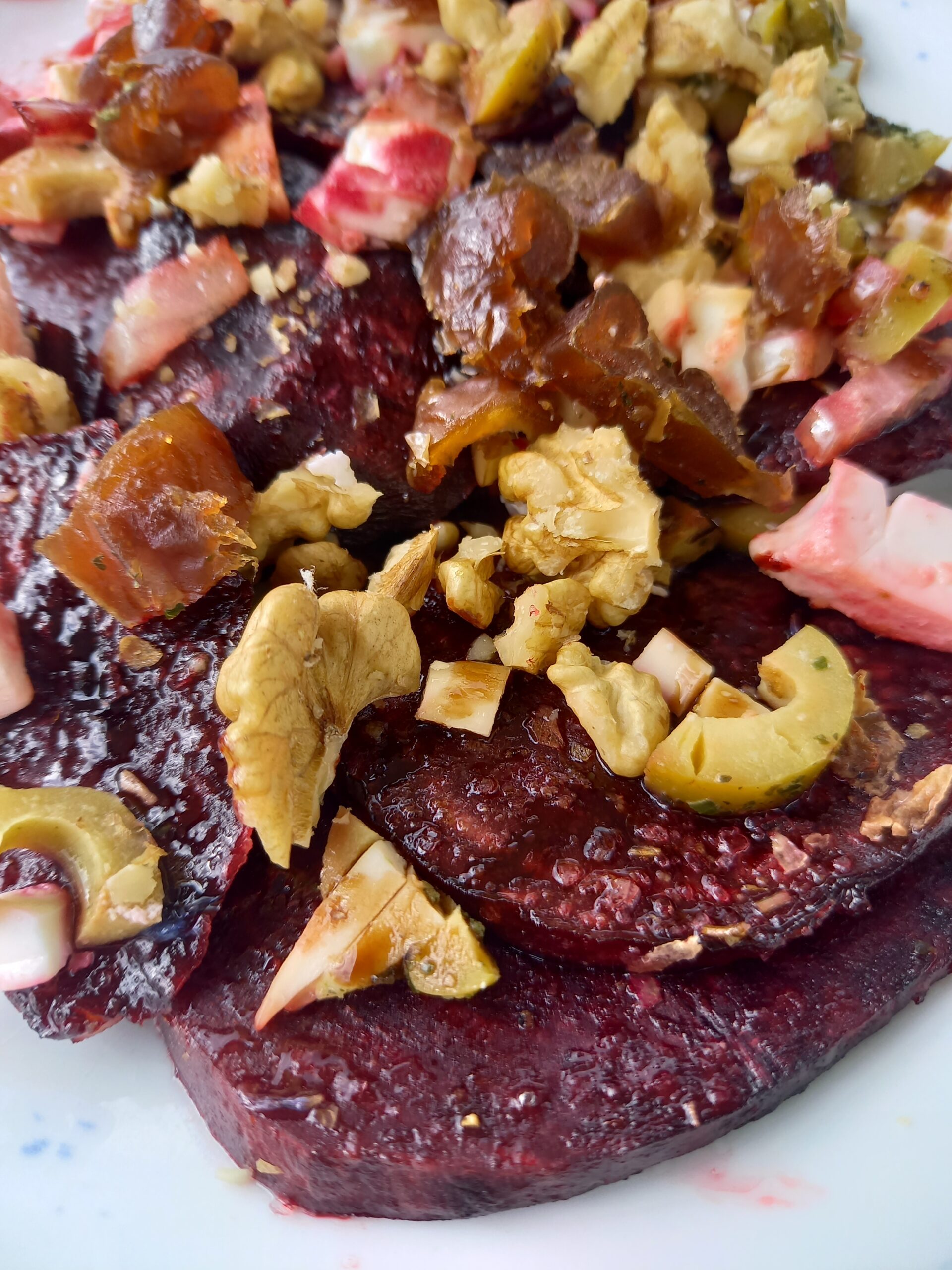 Rote Bete roh gebraten